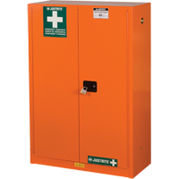 Emergency Preparedness Storage Cabinets, Steel, 4 Shelves, 65" H x 43" W x 18" D, Orange SEG860 | Nia-Chem Ltd.