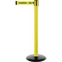Montant pour syst&egrave;me Advance TensaBarrier, Acier, 36" h, Ruban Noir/Jaune, Longueur du ruban 7,5' Nia-Chem Ltd.