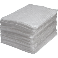 Premium Fine Fiber Sorbent Pads, Oil Only, 15" x 17", 25 gal. Absorbancy Nia-Chem Ltd.