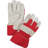 Red & White Winter-Lined Fitters Gloves, Large, Grain Cowhide Palm, Boa Inner Lining Nia-Chem Ltd.