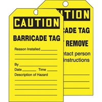 Tags By-The-Roll Safety Tags, Cardstock, 3" W x 6-1/4" H, English Nia-Chem Ltd.