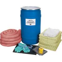 Trousse de lutte contre les d&eacute;versements de premi&egrave;re qualit&eacute;, Mati&egrave;res dangereuses, Baril, Absorbance de 30 gal. US Nia-Chem Ltd.