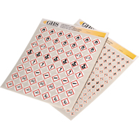 GHS Hazard Pictogram Label Variety Packs, Vinyl, Sheet, 1/2" L x 1/2" W Nia-Chem Ltd.