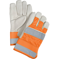 Gants d'ajusteur haute visibilit&eacute; de premi&egrave;re qualit&eacute;, Grand, Paume en Cuir fleur de vache, Doublure en Coton Nia-Chem Ltd.