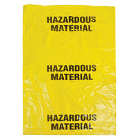 Hazardous Waste Bags, Infectious Waste, 60" L x 36" W, 50 /pkg. SEK328 | Nia-Chem Ltd.
