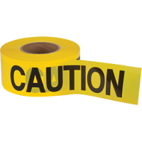 "Caution" Barricade Tape, English, 3" W x 1000' L, 2.5 mils, Black on Yellow SEK403 | Nia-Chem Ltd.