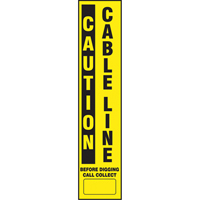 Flexible Marker Stake Decals - Caution Cable Line SEK550 | Nia-Chem Ltd.
