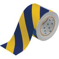 Ruban de marquage pour planchers ToughStripe, 4" x 100', Polyester, Bleu et jaune Nia-Chem Ltd.