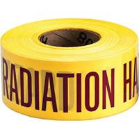 Barricade Tape, English, 3" W x 1000' L, 3 mils, Magenta on Yellow Nia-Chem Ltd.