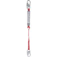 Pro Shock Absorbing Lanyard, 3', Locking Snap Hook Center, Locking Snap Hook Leg Ends, Polyester Nia-Chem Ltd.