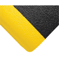Deluxe Soft Step No. 444 Mats, Pebbled, 3' x 5' x 5/8", Black/Yellow, PVC Sponge Nia-Chem Ltd.