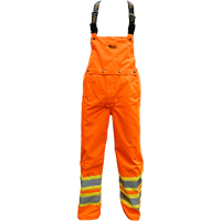 Journeyman Detachable Bib Safety Pants, Polyester, Small, High Visibility Orange Nia-Chem Ltd.
