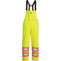 Journeyman Detachable Bib Safety Pants, Polyester, Small, High Visibility Lime-Yellow Nia-Chem Ltd.