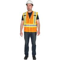 5-Point Tear-Away Premium Safety Vest , High Visibility Orange, Large/X-Large, Polyester Nia-Chem Ltd.