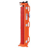 Wheeled Barrier, 50' L, Plastic, Orange Nia-Chem Ltd.
