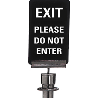 "Exit: Please Do Not Enter" Crowd Control Sign, 11" x 7", Plastic, English Nia-Chem Ltd.