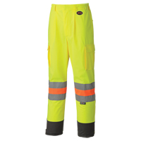 6009 Breathable Traffic Safety Pants, Polyester, X-Small, High Visibility Lime-Yellow Nia-Chem Ltd.