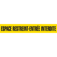Barricade Tape, French, 3" W x 1000' L, 3 mils, Black on Yellow Nia-Chem Ltd.