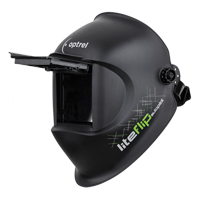 Liteflip Autopilot Welding Helmet, 3.94" L x 1.97" W View Area, 1/5/5 - 14 Shade Range, Black SGC188 | Nia-Chem Ltd.