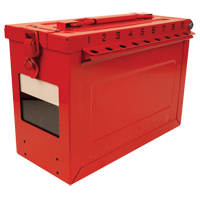 Grand boîtier verrouillable pour groupe, Rouge Nia-Chem Ltd.