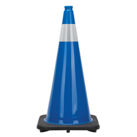 Premium Traffic Cone, 28", Blue, 4" Reflective Collar(s) SGD694 | Nia-Chem Ltd.