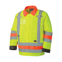 6037 Traffic Control Waterproof Safety Jacket, Polyester, High Visibility Lime-Yellow, X-Small Nia-Chem Ltd.