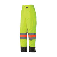 6039 Traffic Control Waterproof Safety Pant, Polyester, X-Small, High Visibility Lime-Yellow Nia-Chem Ltd.
