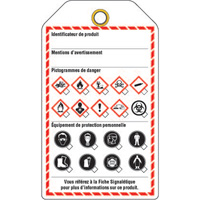 &eacute;tiquettes pour le milieu de travail, Papier cartonn&eacute;, 3-3/8" la x 5-3/4" h, Français Nia-Chem Ltd.