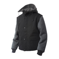 Zip-Off Sleeve Jacket, Men's, Large, Black Nia-Chem Ltd.