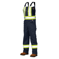 Salopettes de s&eacute;curit&eacute; non doubl&eacute;e, Poly-coton, Grand, Bleu marine Nia-Chem Ltd.