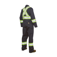 Unlined Safety Coveralls, Large, Navy Blue Nia-Chem Ltd.