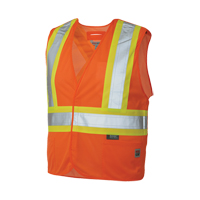Veste de s&eacute;curit&eacute; d&eacute;tachable en cinq points, Orange haute visibilit&eacute;, Grand/T-Grand, Polyester Nia-Chem Ltd.
