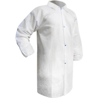 Disposable Lab Coat, Polypropylene, White, Medium Nia-Chem Ltd.