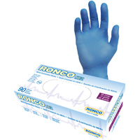 Gants jetables, 2T-Grand, Nitrile, 4 mils, Sans poudre, Bleu Nia-Chem Ltd.