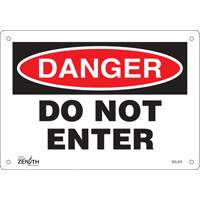 Enseigne Do Not Enter, 7" x 10", Aluminium, Anglais Nia-Chem Ltd.