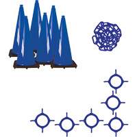 Traffic Cone & Chain Kit, 28", Blue Nia-Chem Ltd.
