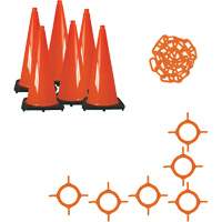 Traffic Cone & Chain Kit, 28", Orange Nia-Chem Ltd.