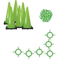 Traffic Cone & Chain Kit, 28", Green Nia-Chem Ltd.