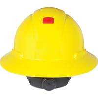 Casque de s&eacute;curit&eacute; &agrave; bordure compl&egrave;te avec capteur Uvicator, Suspension Rochet Nia-Chem Ltd.