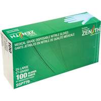 Gants jetables de calibre m&eacute;dical r&eacute;sistants &agrave; la perforation, 2T-Grand, Nitrile, 4,5 mils, Sans poudre, Bleu, Classe 2 Nia-Chem Ltd.