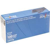 Gants jetables de calibre m&eacute;dical r&eacute;sistants &agrave; la perforation, Moyen, Nitrile, 5 mils, Sans poudre, Noir, Classe 2 Nia-Chem Ltd.