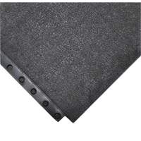 Tapis antifatigue 24/Seven Locksafe, Lisse, 3' x 3' x 5/8", Noir, Caoutchouc naturel Nia-Chem Ltd.