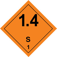 Étiquettes de manutention de matières dangereuses, 4" lo x 4" la, Noir/orange SGQ529 | Nia-Chem Ltd.
