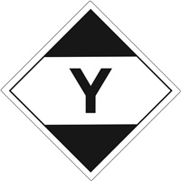 Étiquettes de quantité limitée pour transport aérien «Y», 4" lo x 4" la, Noir sur blanc SGQ531 | Nia-Chem Ltd.