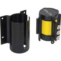 Barri&egrave;re &agrave; fixation murale avec ruban magn&eacute;tique, Acier, Fixation par vis, 12', Ruban Jaune Nia-Chem Ltd.