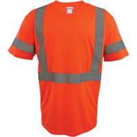 Short Sleeve Safety T-Shirt, Polyester, 2X-Large, High Visibility Orange Nia-Chem Ltd.