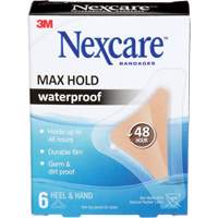 Nexcare Max-Hold Waterproof Bandages, Hand/Heel, 3-1/2", Plastic, Sterile Nia-Chem Ltd.