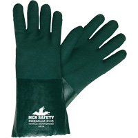 Chemical Resistant Gloves, Size Large, 14" L, PVC, Jersey Inner Lining Nia-Chem Ltd.