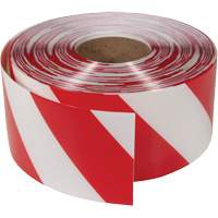 Ruban de marquage tr&egrave;s r&eacute;sistant pour plancher ArmorStripe, 4" x 100', PVC, Rouge et blanc Nia-Chem Ltd.
