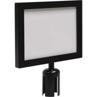 Cadre d'enseigne pour poteau de barri&egrave;re pour le contr&ocirc;le des foules, Noir Nia-Chem Ltd.